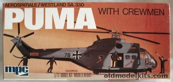 MPC 1/72 Aerospatiale Westland SA-330 Puma - with Ground Crew - West German Luftwaffe, 2-0231 plastic model kit
